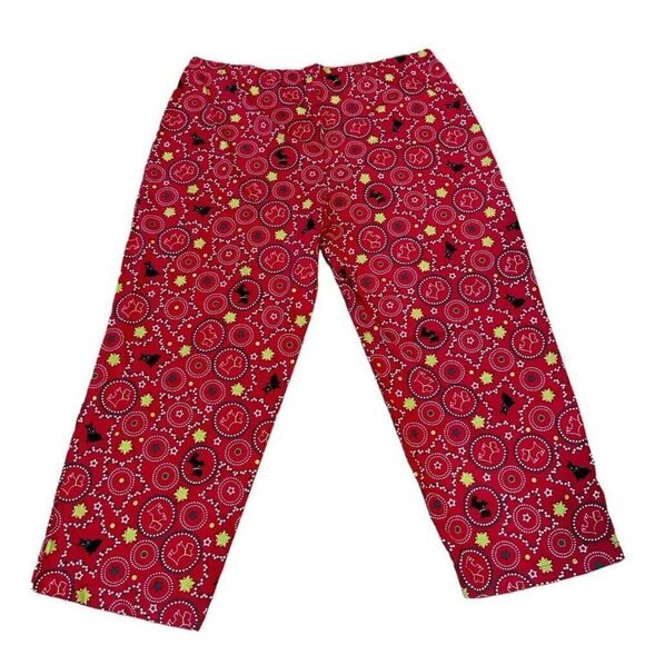 Unisex Size 3X Pajama Pants Bottoms Scottish Terrier Scottie Dog Christmas Red - Picture 2 of 4